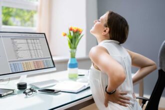 Office ergonomics + micro-breaks to prevent upper back & neck pain